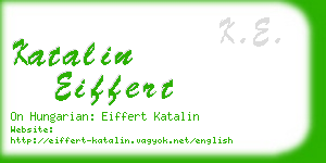 katalin eiffert business card